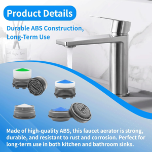 36Pcs Faucet Aerator Kit with 5 Sizes Aerator Key Removal Tools, Replacement Sink Tap Flow Restrictor Inserts for Bathroom and Kitchen, M16.5 M18.5 M21.5 M24 Mm - Image 3