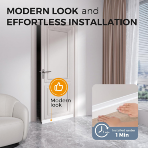 Grotheory 2 Pack Door Draft Stopper, under Door Sweep for Exterior & Interior Doors, Weather Stripping Door Seal, Garage Window Blocker Noise Cold Air Insulation, Draft Guard White 2" W X 39" L - Image 5