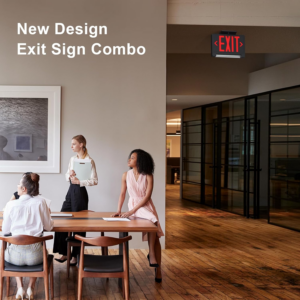 Exit Sign with Adjustable LED Pipe,Exit Signs with Emergency Lights Bar Combo, Hardwired Exit Sign Battery Backup,Black Exit Light for Business,120V/277Vac,Ul Listed,Top/Side/Wall Mount (2 Pack) - Image 5