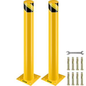 VEVOR Safety Bollard, 42 Inch Height Bollard Post, 4.5 Inch Diameter Steel Pipe Safety Bollard Post, Yellow Steel Bollard, Steel Safety Bollard with 8 Anchor Bolts, Perfect for Traffic-Sensitive Area - Image 10