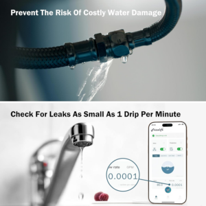 Frizzlife LP365 Smart Water Monitor and Automatic Shutoff - 0.01GPM Ultrasonic Micro Leak Detection, APP Wi-Fi Remote Control, Real-Time Flow/Temp Monitoring, 24/7 Water Usage Reports, 3/4" and 1" - Image 9