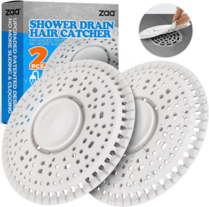 Zaa Shower Drain Hair Catcher, 2 Pack Premium Silicone Drain Protector & Shower Drain Cover, Shower Installation Kits for Flat Drains of Shower Room, Bathroom, Gray - Image 8