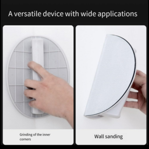 Half round Drywall Corner Sander with 10 Sandpaper Sheets, PC Material Angle Grinding Tool for Wall Cleaning and Polishing(180 Mesh) - Image 4