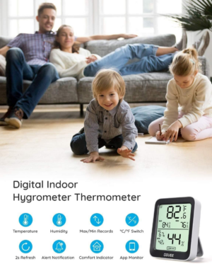 Govee Digital Hygrometer Indoor Thermometer Room H5075, Bluetooth Temperature Humidity Meter with 164Ft Remote App Control, Notification Alerts, 2 Years Data Storage Export for Bedroom, Wine Cellar - Image 3