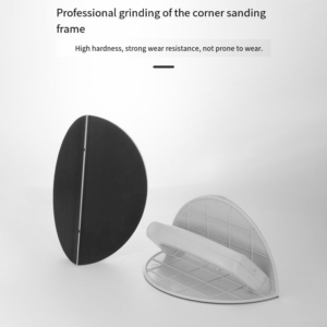 Half round Drywall Corner Sander with 10 Sandpaper Sheets, PC Material Angle Grinding Tool for Wall Cleaning and Polishing(180 Mesh) - Image 5