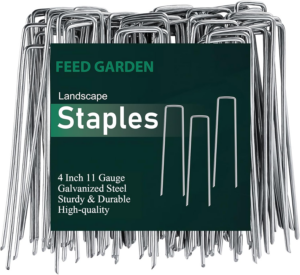 FEED GARDEN 6 Inch 500 Pack Galvanized Landscape Staples Plant Cover Pins 11 Gauge Tent Stakes Garden Stakes Landscaping Fabric SOD Pins Yard Spikes for Decoration Weed Barrier Fabric - Image 10
