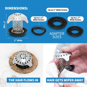 Tubshroom Ultra Revolutionary Bath Tub Drain Protector Hair Catcher/Strainer/Snare Stainless Steel, Single Pack - Image 9
