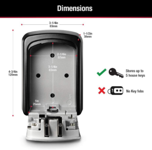Master Lock Set Your Own Combination Wall Mount Lock Box, 5 Key Capacity, Black 5401EC - Image 5