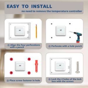 Large Thermostat Lock Box Cover with Key, Clear Thermostat Cover with Lock Compatible with Honeywell Home Thermostat on Wall, AC Lock Box Cover with Key Fits Thermostats 5"H X 6" W or Smaller - Image 4