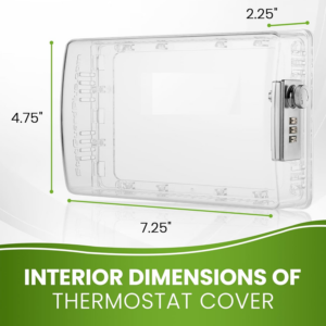 Statguardplus XL2 Universal Thermostat Cover with Combination Lock, Clear Thermostat Lock Box Includes Wall-Cover for Clean Look (Fits Thermostats 4.5 X 7 X 2.5). Keyless Too. - Image 8