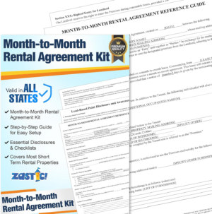 Month to Month Rental Agreement Forms Kit - Comprehensive Monthly Lease Agreement for Rental Property - Includes Reference Guide & 3 Blank Monthly Rental Lease Agreements Forms