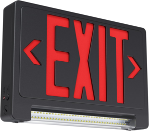 Exit Sign with Adjustable LED Pipe,Exit Signs with Emergency Lights Bar Combo, Hardwired Exit Sign Battery Backup,Black Exit Light for Business,120V/277Vac,Ul Listed,Top/Side/Wall Mount (2 Pack) - Image 7