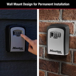 Master Lock Set Your Own Combination Wall Mount Lock Box, 5 Key Capacity, Black 5401EC - Image 3