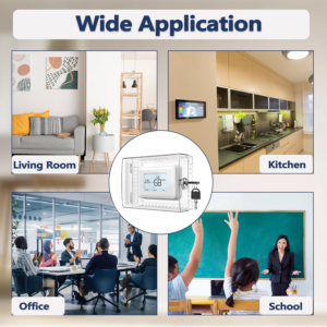 Large Thermostat Lock Box Cover with Key, Clear Thermostat Cover with Lock Compatible with Honeywell Home Thermostat on Wall, AC Lock Box Cover with Key Fits Thermostats 5"H X 6" W or Smaller - Image 6