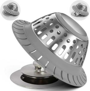 Zaa Bathtub Drain Hair Catcher, Premium Silicone Shower Hair Catcher, 1Pack Collapsible Hair Stopper for Pop up and Regular Drains of Shower, Bathtub, Bathroom Sink, Bathroom Fixture Accessories, Gray - Image 6