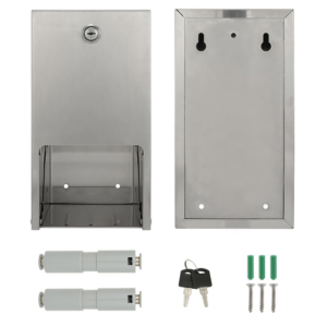 2 Roll Stainless Steel Commercial Toilet Paper Dispenser, Heavy Duty Wall Mount Tissue Holder with Lock for Restroom/Bathroom - Image 6