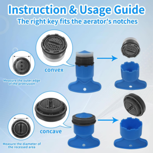 36Pcs Faucet Aerator Kit with 5 Sizes Aerator Key Removal Tools, Replacement Sink Tap Flow Restrictor Inserts for Bathroom and Kitchen, M16.5 M18.5 M21.5 M24 Mm - Image 5