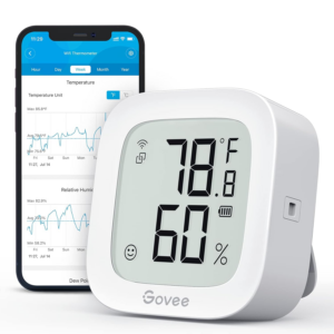 Govee Wifi Thermometer Hygrometer 2Pack H5103, Indoor Temperature Humidity Sensor with Electronic Ink Display, App Notification Alert, Free Data Storage Export, Digital Remote Monitor for Bedroom - Image 9