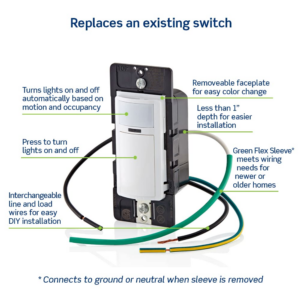 Leviton Motion Sensor Light Switch, Motion Activated, Auto-On/Auto-Off or Manual-On, 2A, No Neutral Wire Required, Single Pole, DOS02-LW, White - Image 4