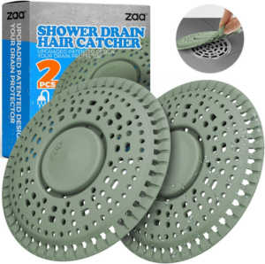 Zaa Shower Drain Hair Catcher, 2 Pack Premium Silicone Drain Protector & Shower Drain Cover, Shower Installation Kits for Flat Drains of Shower Room, Bathroom, Gray - Image 13