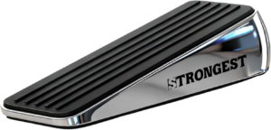 Strongest Home Heavy Duty Door Stopper Wedge (2 Chrome Pcs) | Non-Slip Rubber and Metal Door Stop for Heavy Doors | Work on Wood, Tile, Carpet + 2 White Wall Protectors - Image 20