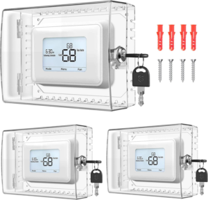 Large Thermostat Lock Box Cover with Key, Clear Thermostat Cover with Lock Compatible with Honeywell Home Thermostat on Wall, AC Lock Box Cover with Key Fits Thermostats 5"H X 6" W or Smaller - Image 7