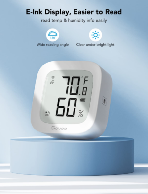 Govee Wifi Thermometer Hygrometer 2Pack H5103, Indoor Temperature Humidity Sensor with Electronic Ink Display, App Notification Alert, Free Data Storage Export, Digital Remote Monitor for Bedroom - Image 3