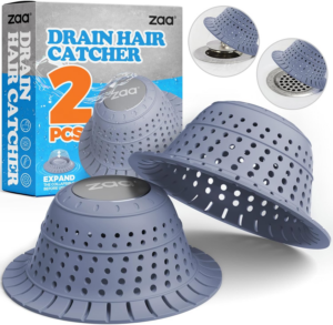 Zaa Bathtub Drain Hair Catcher, Premium Silicone Shower Hair Catcher, 1Pack Collapsible Hair Stopper for Pop up and Regular Drains of Shower, Bathtub, Bathroom Sink, Bathroom Fixture Accessories, Gray - Image 9
