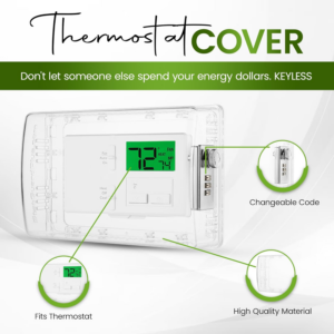 Statguardplus XL2 Universal Thermostat Cover with Combination Lock, Clear Thermostat Lock Box Includes Wall-Cover for Clean Look (Fits Thermostats 4.5 X 7 X 2.5). Keyless Too. - Image 3