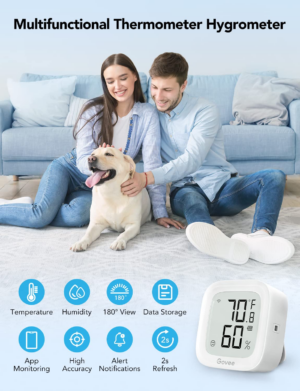 Govee Wifi Thermometer Hygrometer 2Pack H5103, Indoor Temperature Humidity Sensor with Electronic Ink Display, App Notification Alert, Free Data Storage Export, Digital Remote Monitor for Bedroom - Image 5