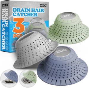 Zaa Bathtub Drain Hair Catcher, Premium Silicone Shower Hair Catcher, 1Pack Collapsible Hair Stopper for Pop up and Regular Drains of Shower, Bathtub, Bathroom Sink, Bathroom Fixture Accessories, Gray - Image 8