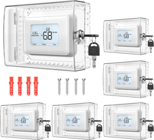 Large Thermostat Lock Box Cover with Key, Clear Thermostat Cover with Lock Compatible with Honeywell Home Thermostat on Wall, AC Lock Box Cover with Key Fits Thermostats 5"H X 6" W or Smaller - Image 8