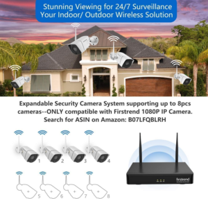 Firstrend Wireless Security Camera System with 3TB Hdd,2-Way Audio & AI Human Detection,8Ch NVR System with 8Pcs 1080P Wifi Cameras,24/7 Recording,Ip66 Weatherproof,No Monthly Fee,Plug & Play - Image 5