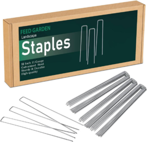 FEED GARDEN 6 Inch 500 Pack Galvanized Landscape Staples Plant Cover Pins 11 Gauge Tent Stakes Garden Stakes Landscaping Fabric SOD Pins Yard Spikes for Decoration Weed Barrier Fabric - Image 9