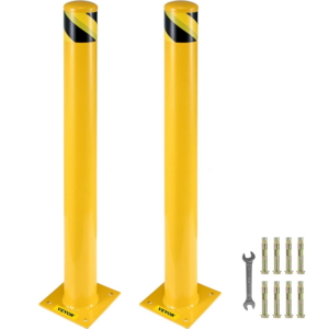 VEVOR Safety Bollard, 42 Inch Height Bollard Post, 4.5 Inch Diameter Steel Pipe Safety Bollard Post, Yellow Steel Bollard, Steel Safety Bollard with 8 Anchor Bolts, Perfect for Traffic-Sensitive Area - Image 11