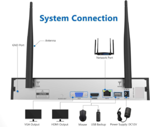 Firstrend Wireless Security Camera System with 3TB Hdd,2-Way Audio & AI Human Detection,8Ch NVR System with 8Pcs 1080P Wifi Cameras,24/7 Recording,Ip66 Weatherproof,No Monthly Fee,Plug & Play - Image 6