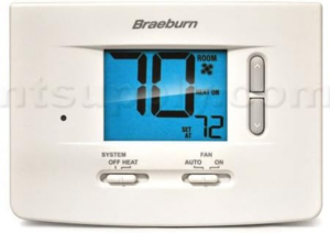 Braeburn Model 1025NC Heat-Only Tamper-Proof Therm