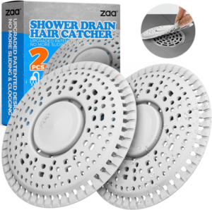 Zaa Shower Drain Hair Catcher, 2 Pack Premium Silicone Drain Protector & Shower Drain Cover, Shower Installation Kits for Flat Drains of Shower Room, Bathroom, Gray - Image 11