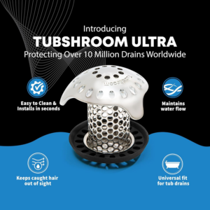 Tubshroom Ultra Revolutionary Bath Tub Drain Protector Hair Catcher/Strainer/Snare Stainless Steel, Single Pack - Image 4